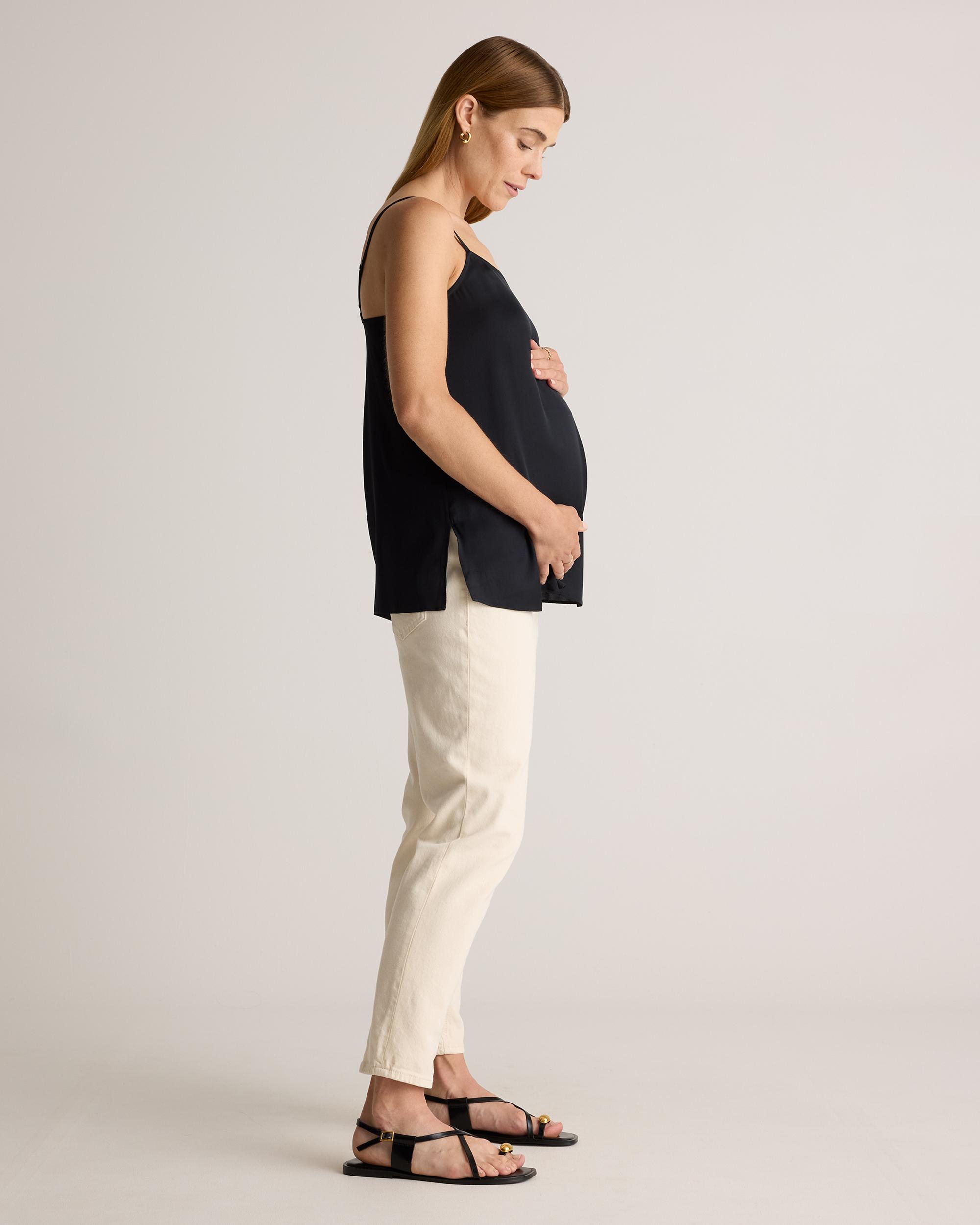 Quince | Women's Washable Stretch Silk V-Neck Maternity Cami Mulberry Silk Product Image