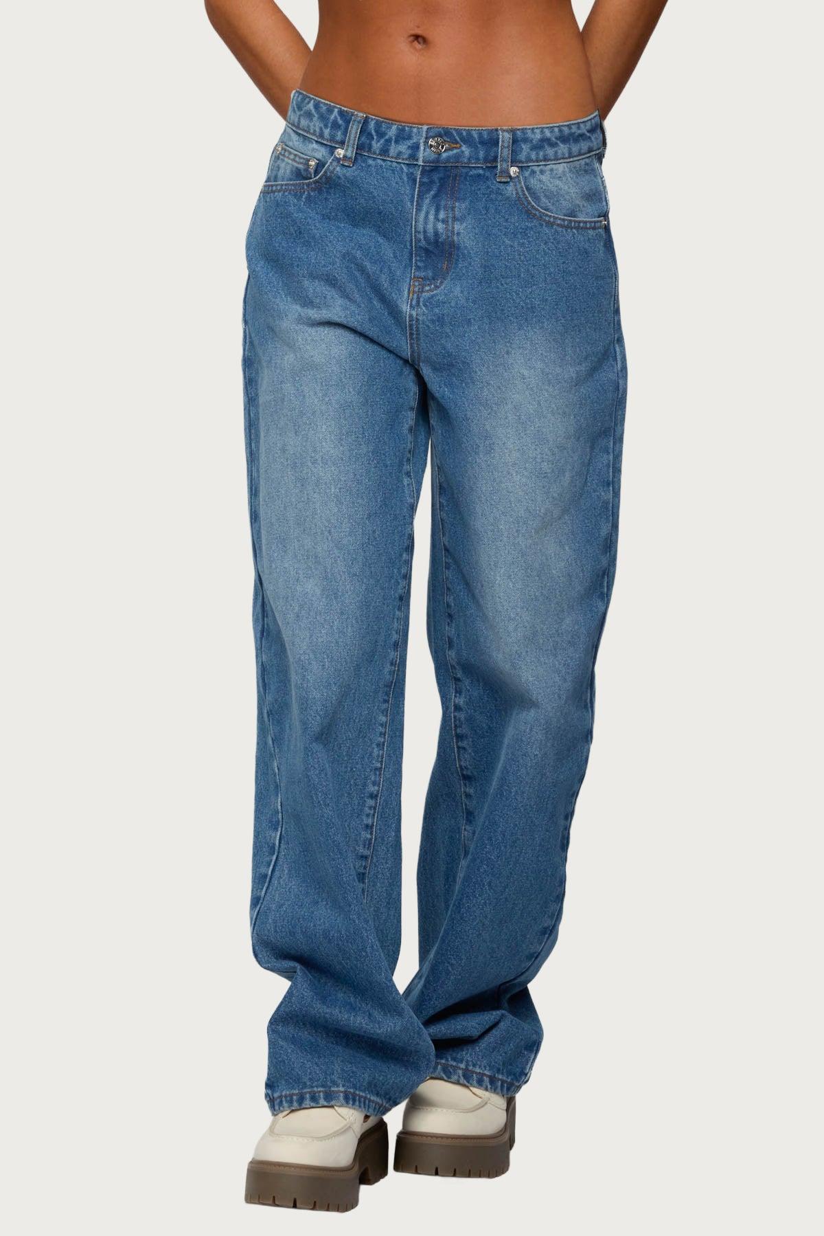 Rorie Mid Rise Straight Leg Jeans Product Image