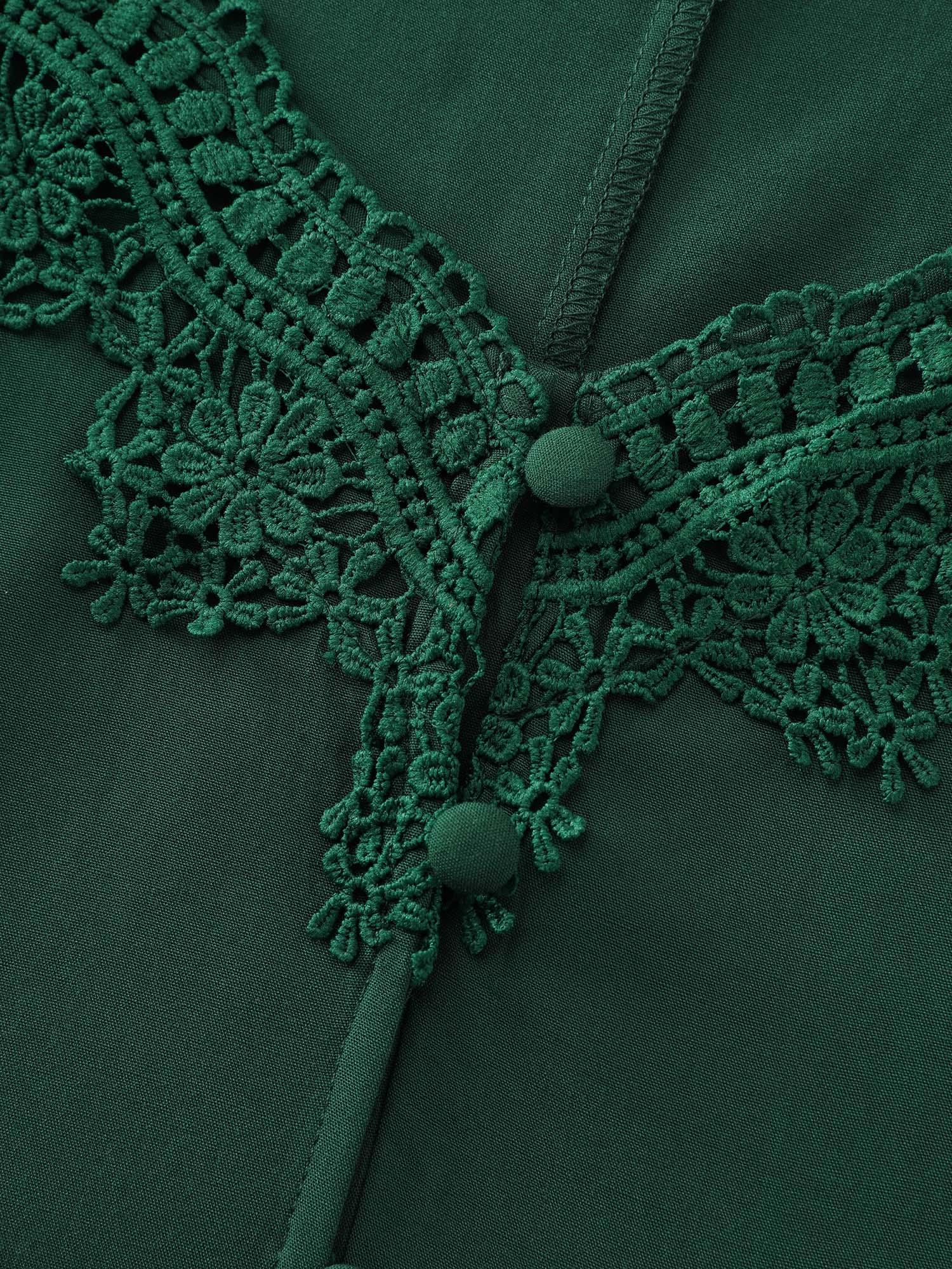 Lace Trim Adjustable Button Detail Tank Top Female Product Image