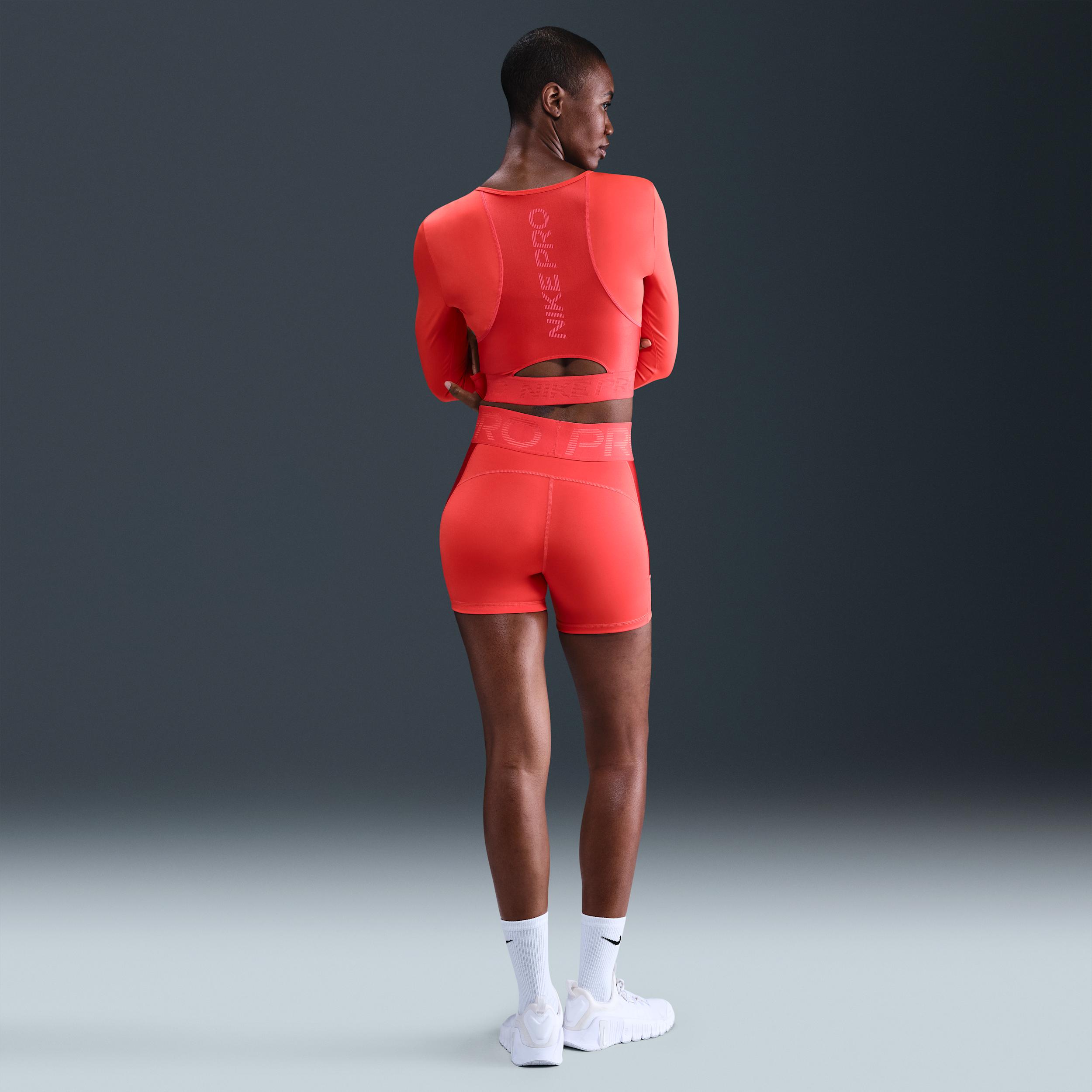 Womens Nike Pro Dri-FIT Cropped Long-Sleeve Top | HV9992-633 Product Image