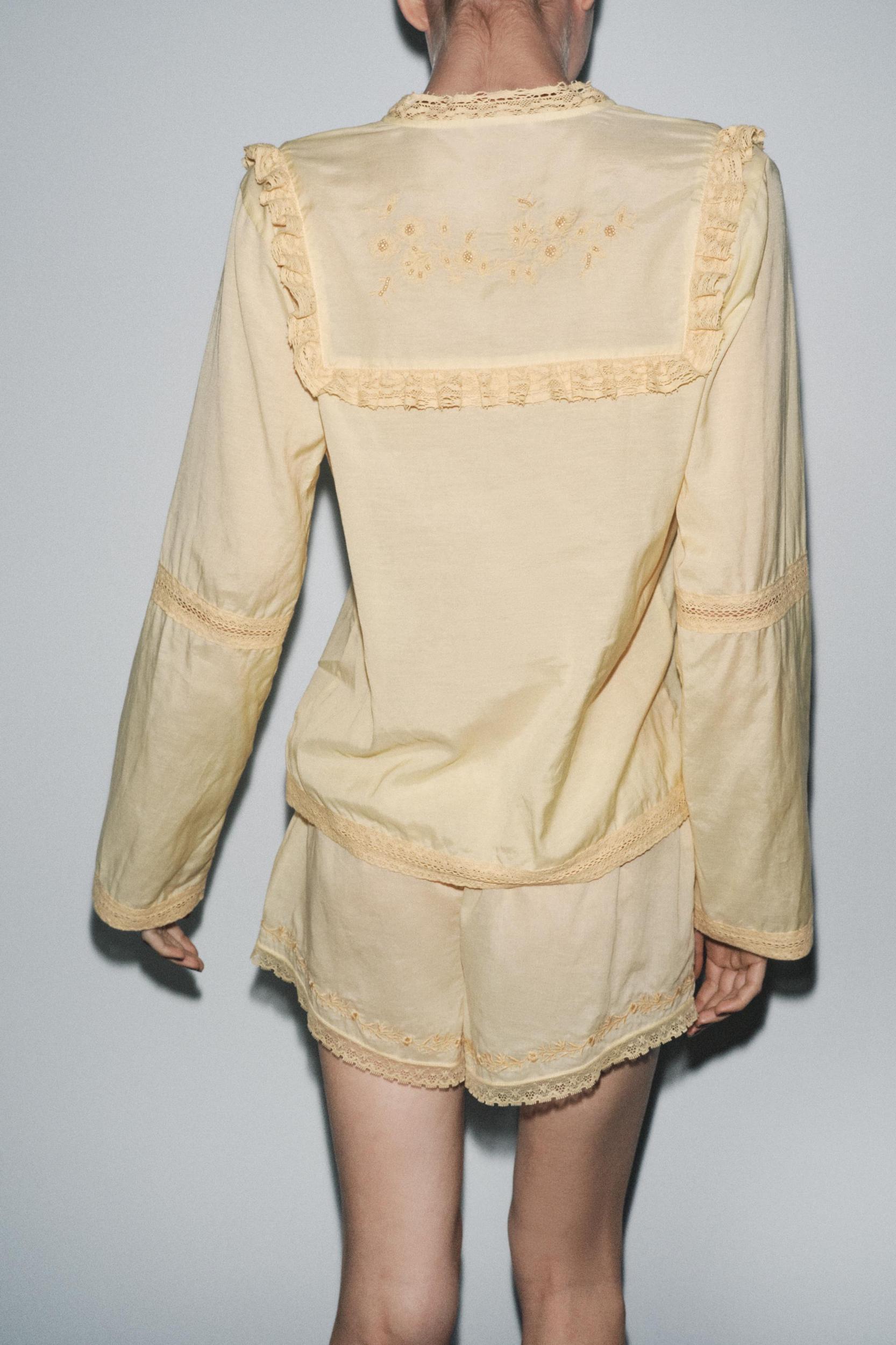 LIMITED EDITION FLORAL EMBROIDERY AND LACE SHORTS Product Image