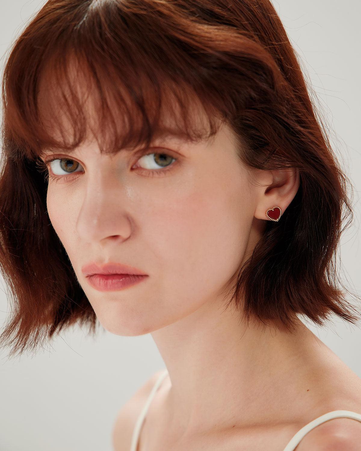 Red Shell Earrings Product Image