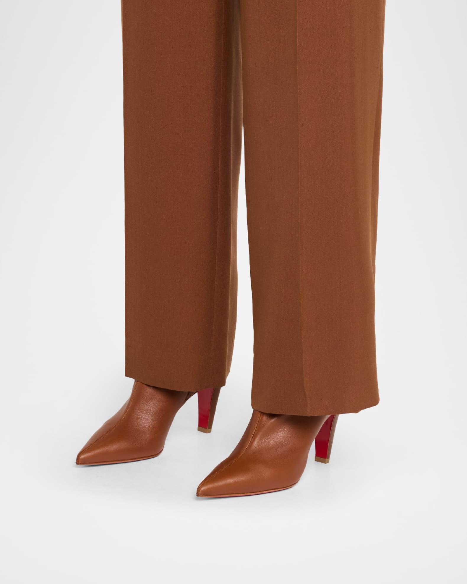 Vibella Leather Red Sole Ankle Booties  Product Image