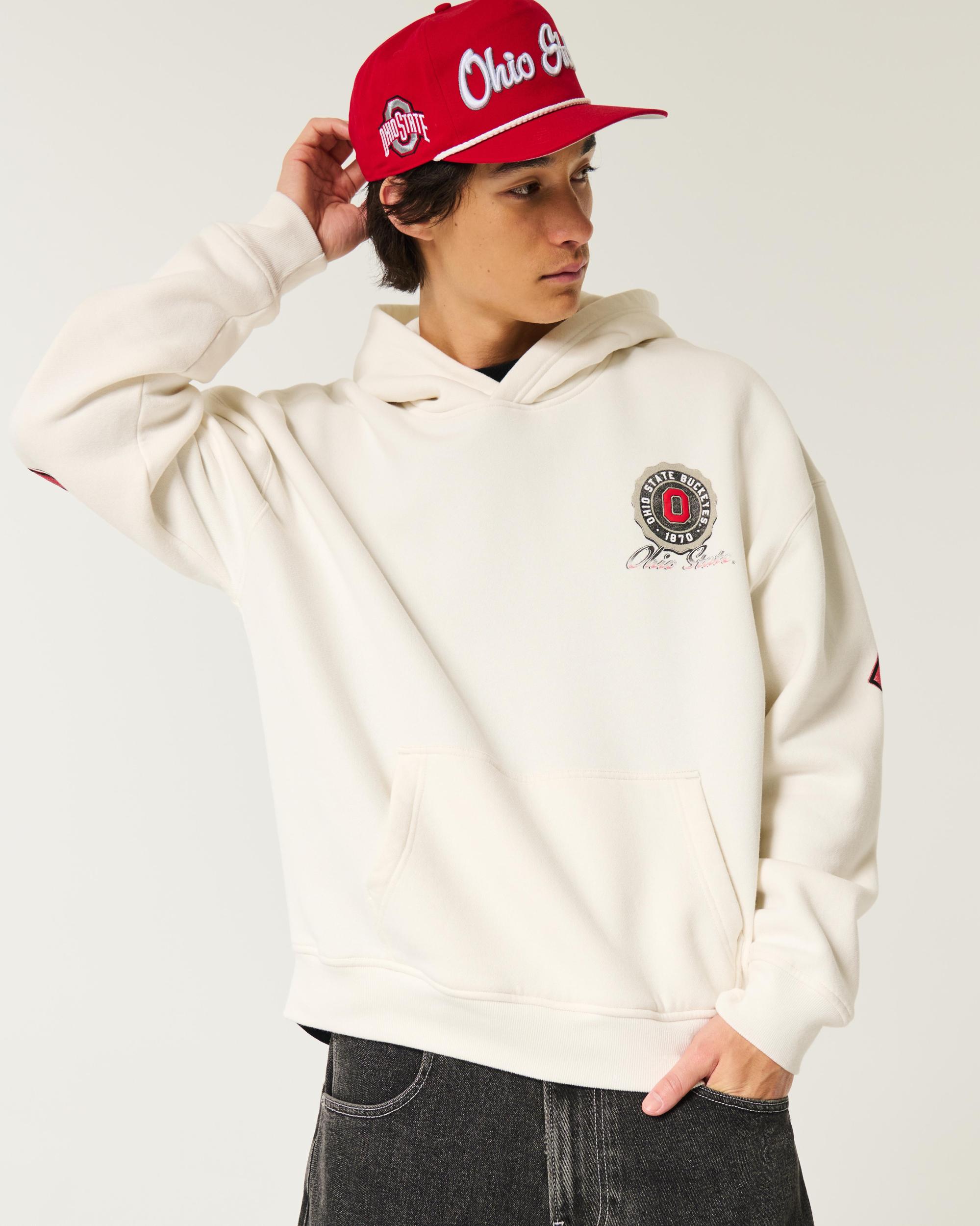 Boxy UConn Graphic Hoodie Product Image