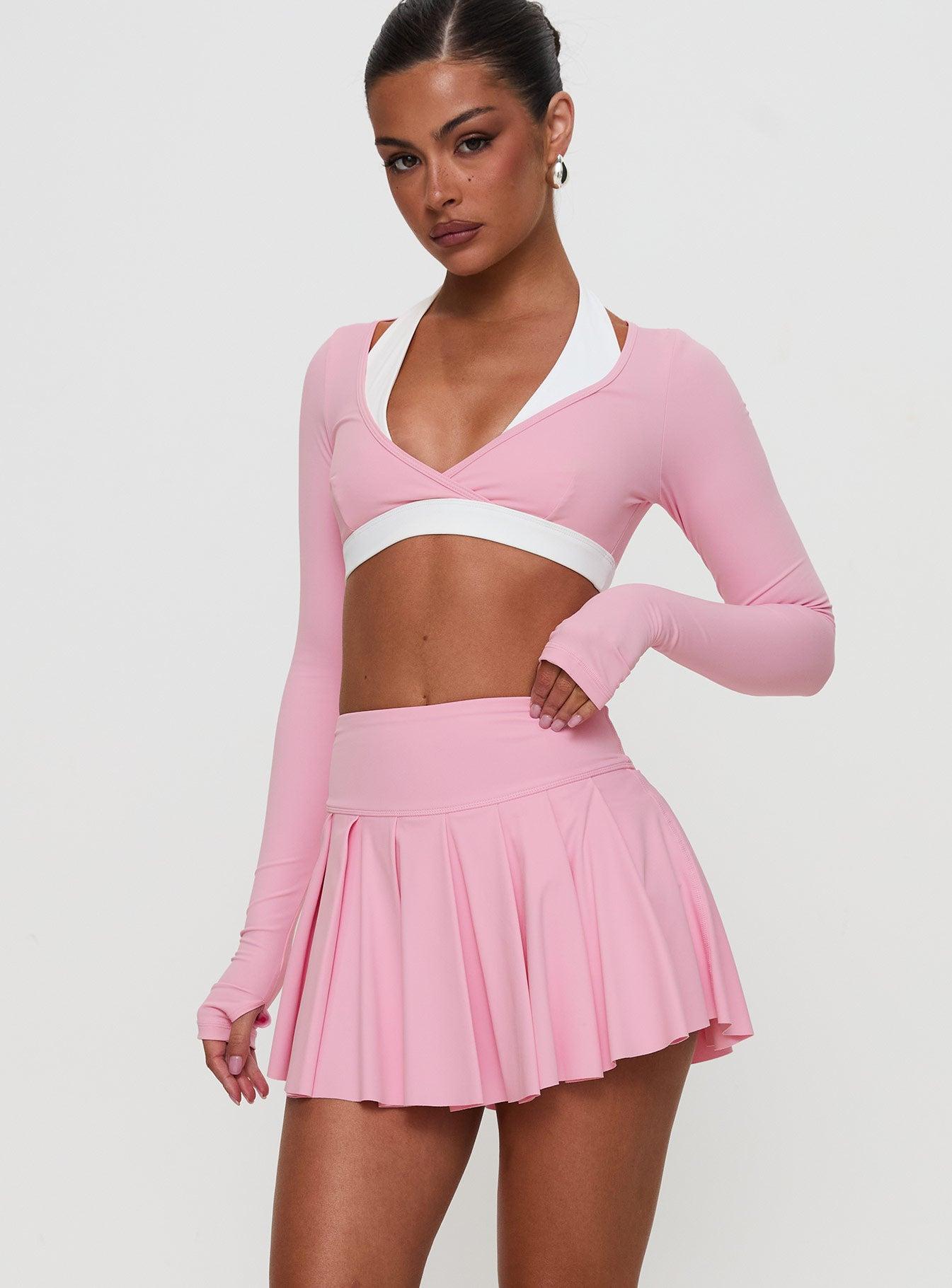 Dynamic Pleat Active Skort Pink Product Image