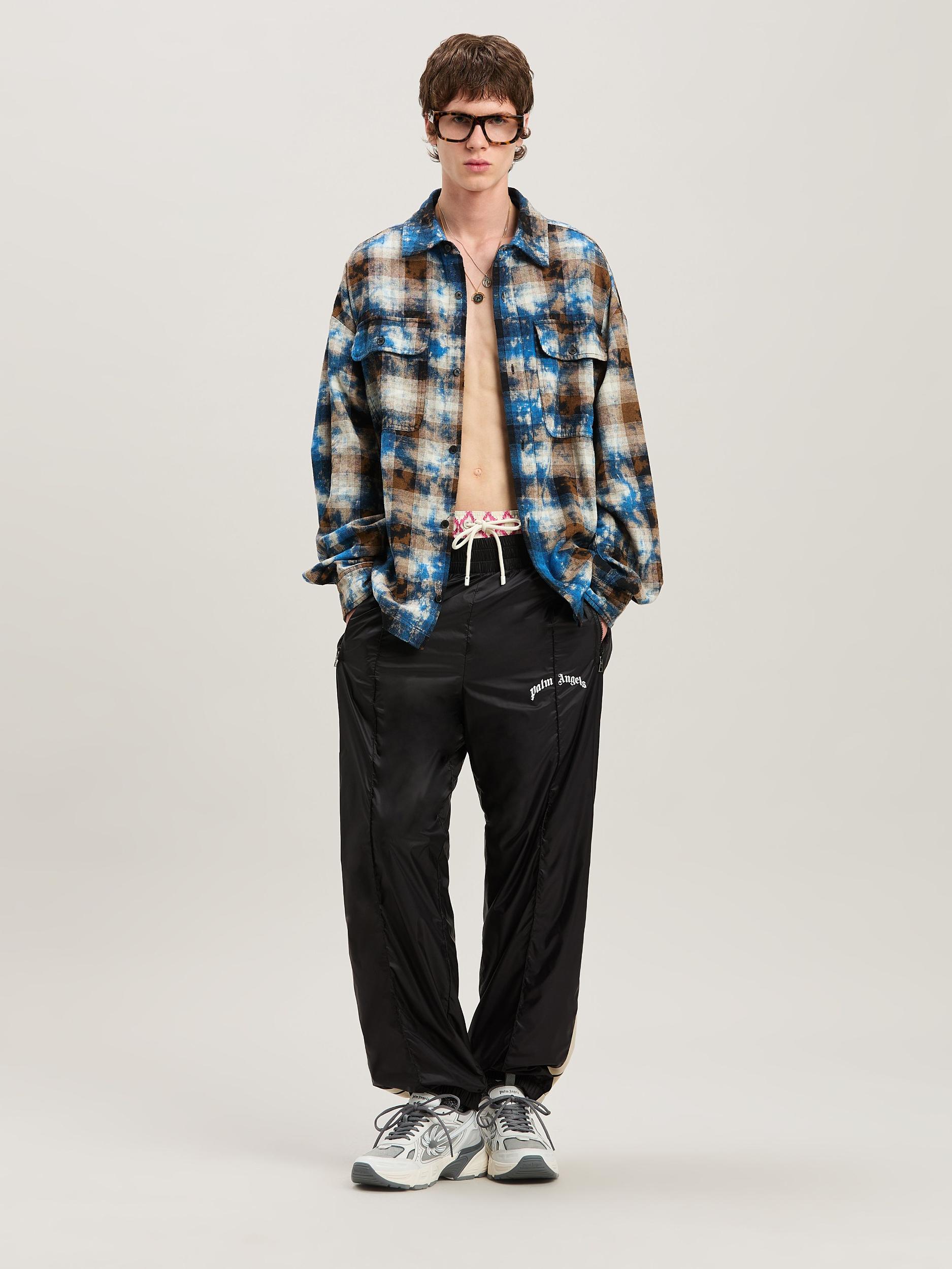 CURVED LOGO NYLON TRACK PANTS BLACK - GR Product Image