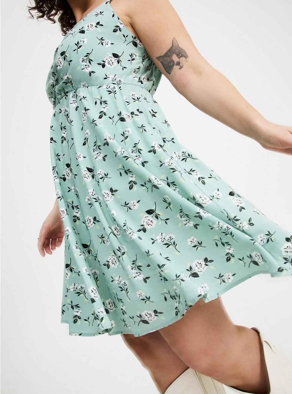 Mini Challis Skater Dress Product Image