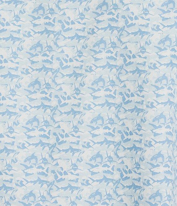 Cremieux Blue Label Performance Stretch Shark Print Short Sleeve Woven Shirt Product Image