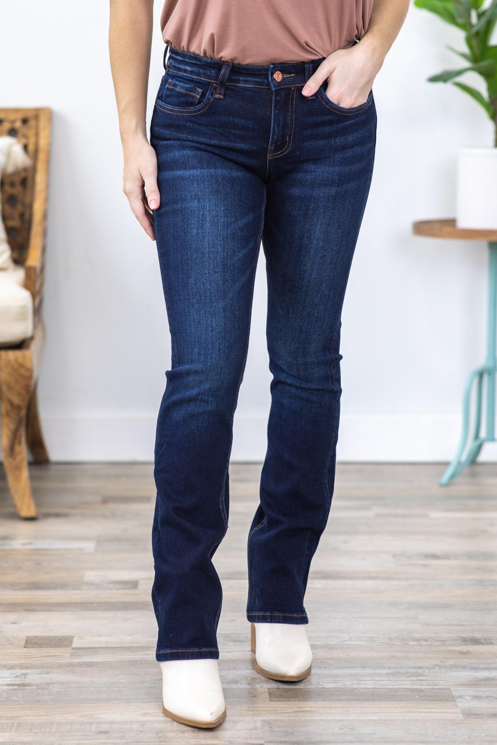Vervet Dark Mid Rise Bootcut Jeans Product Image