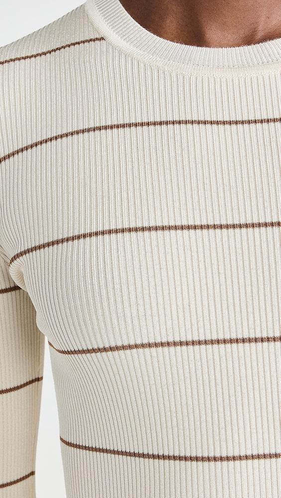 FRAME Striped Rib Crew Top | Shopbop Product Image