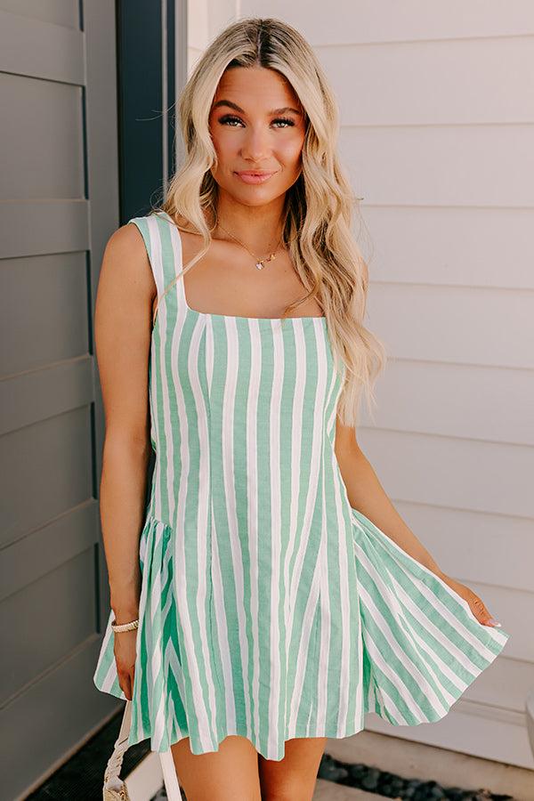 Coastal Town Charm Stripe Mini Dress Product Image