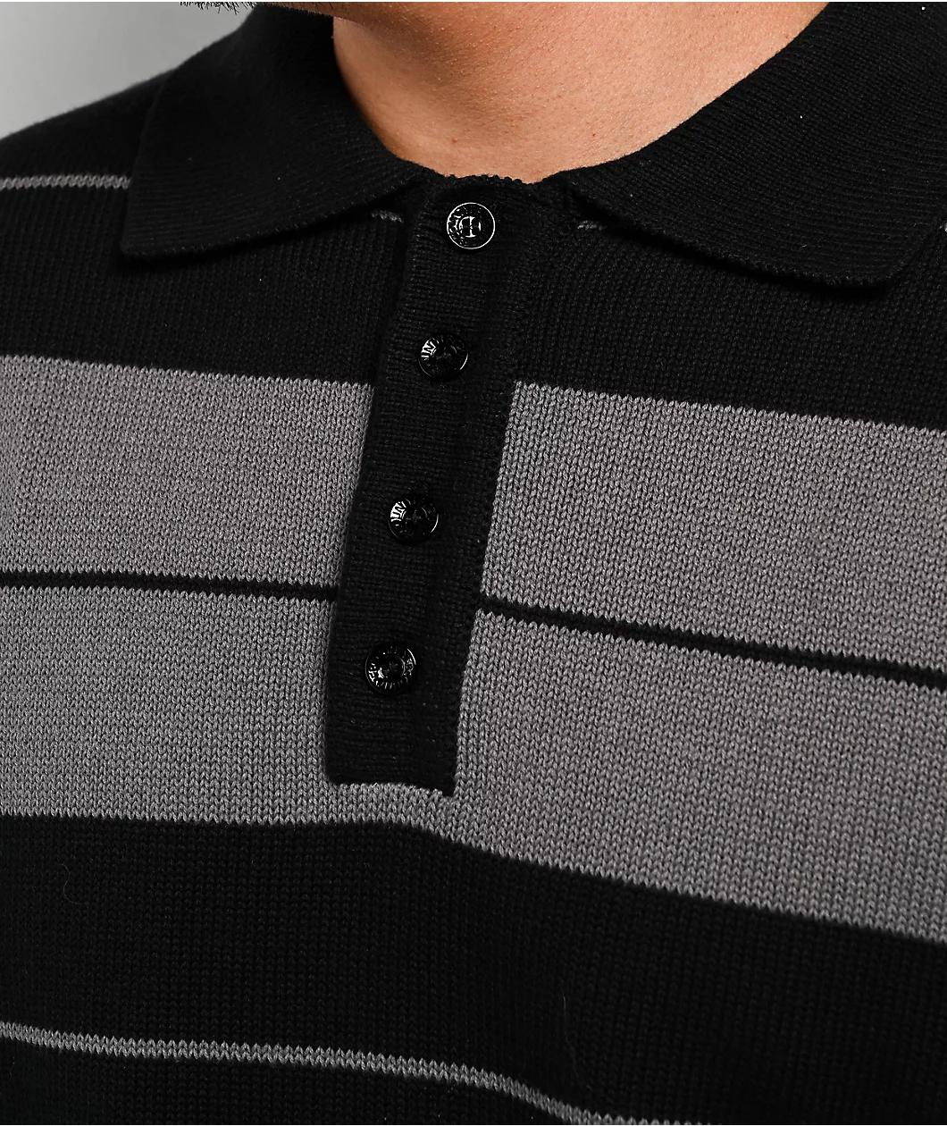 FB County Charlie Brown Mary Black & Grey Polo Shirt Product Image