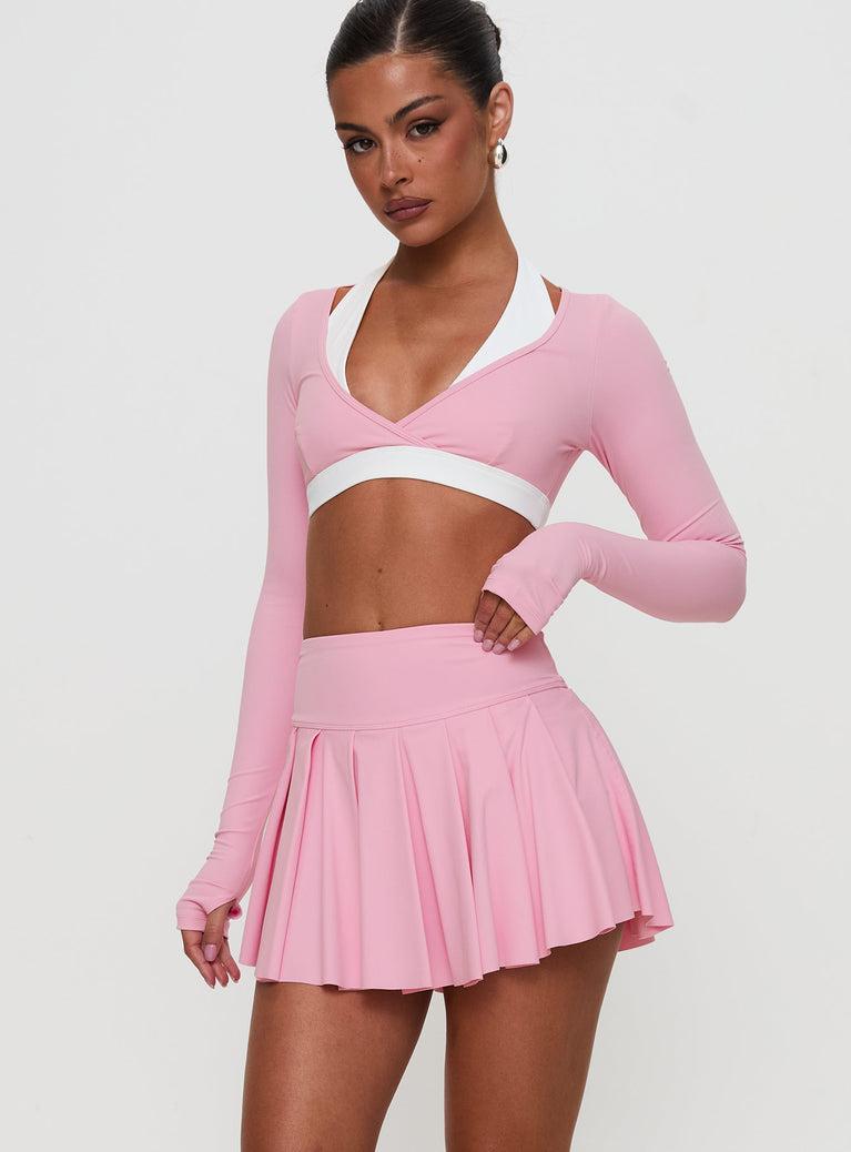 Dynamic Pleat Active Skort Pink Product Image