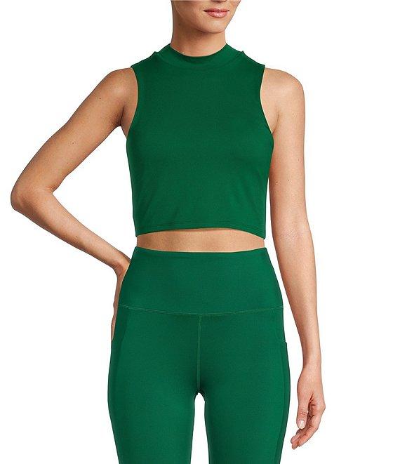 Antonio Melani Active Mock Neck Sleeveless Fitted Coordinating Crop Top Product Image