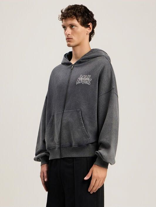 Palm Leaf Loose Zip Hoodie Product Image