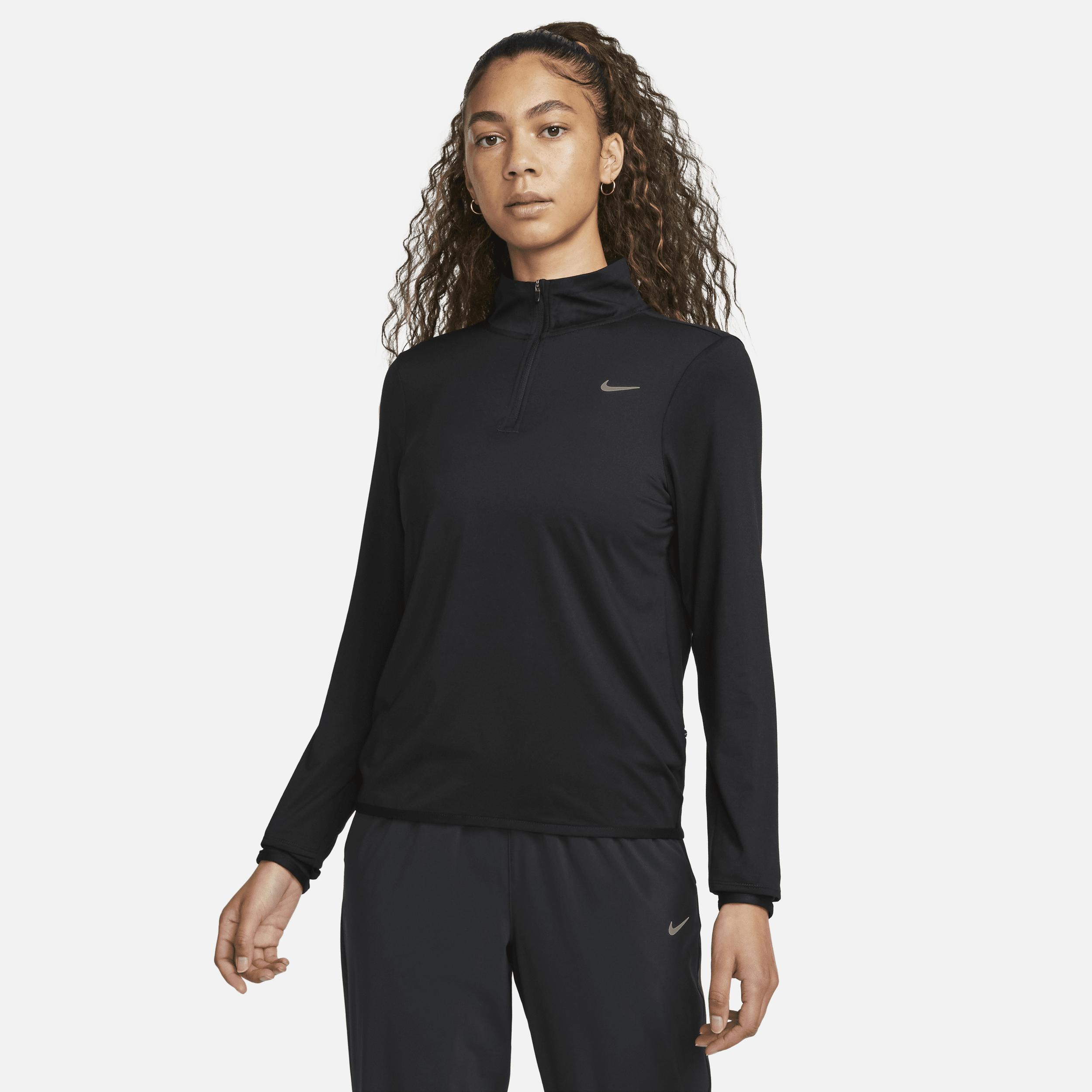 Nike Womens Swift Element UV Protection 1/4-Zip Running Top | FB4316-010 Product Image