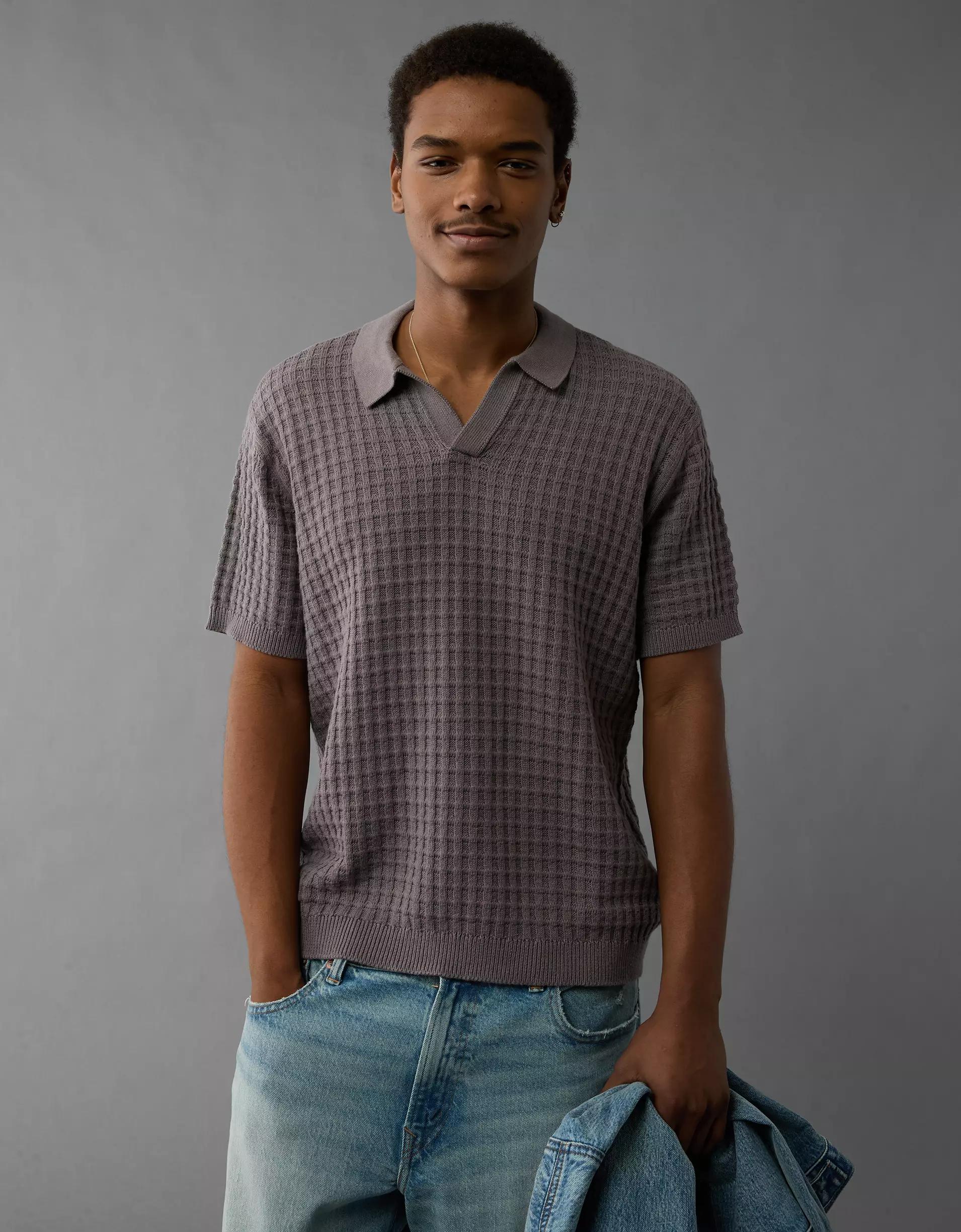 AE Weekend Sweater Polo Shirt Product Image