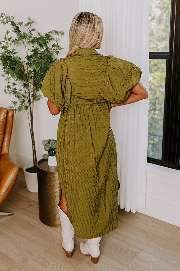 Wine Tasting Ready Midi in Olive Product Image