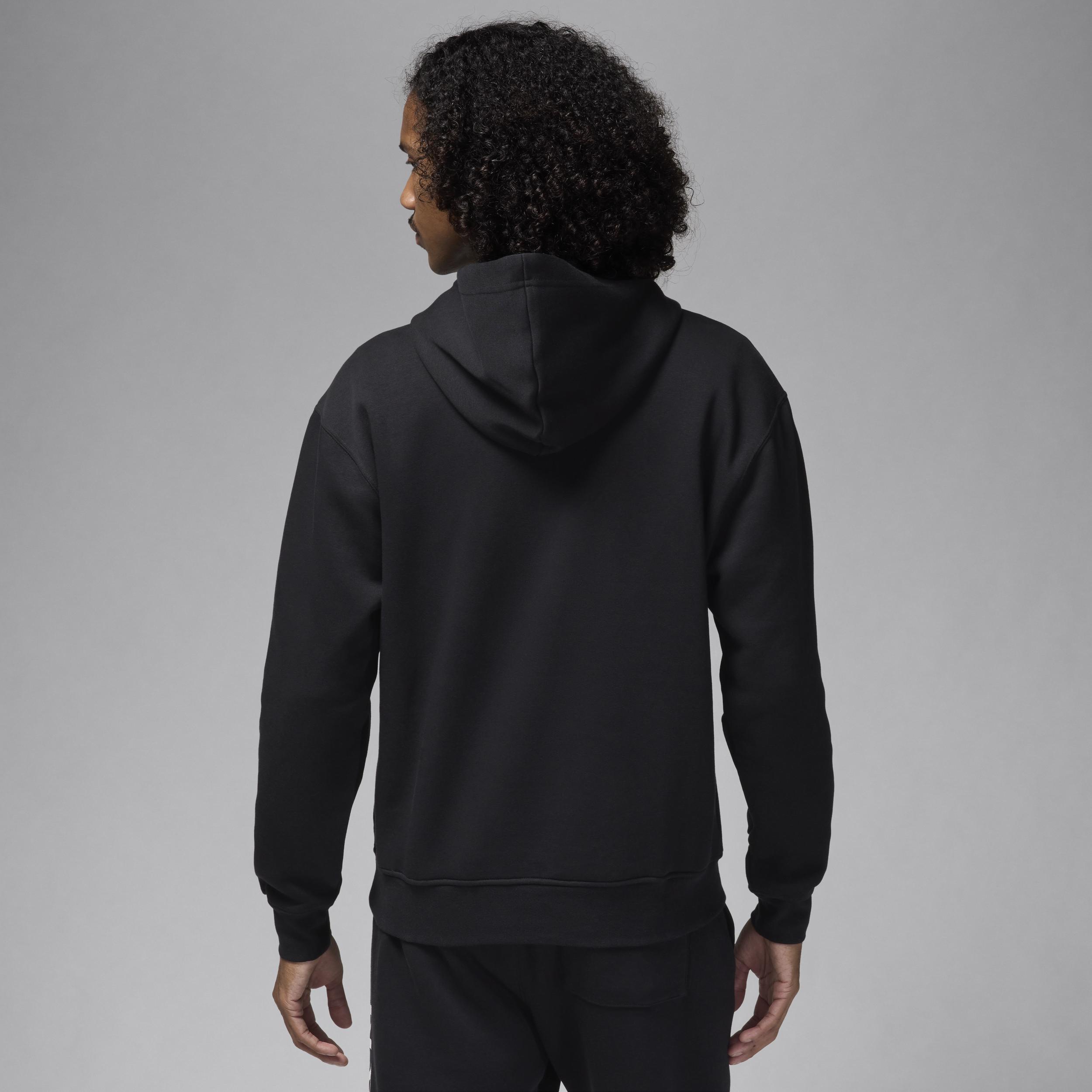 Jordan Mens Jordan Essential Air Stretch Fleece Hoodie - Mens Black/White/Red Product Image