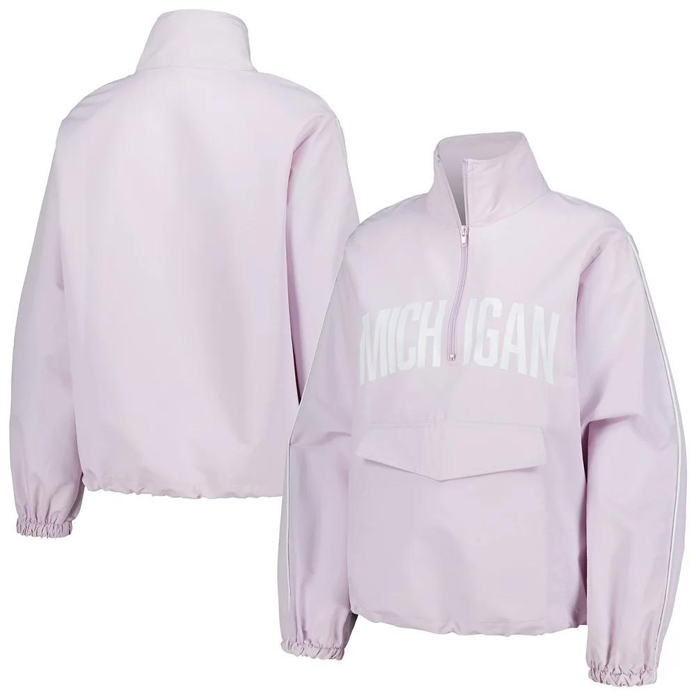 Women's Lusso Purple Michigan Wolverines Parker Quarter-Zip Rain Tech Jacket,  Product Image