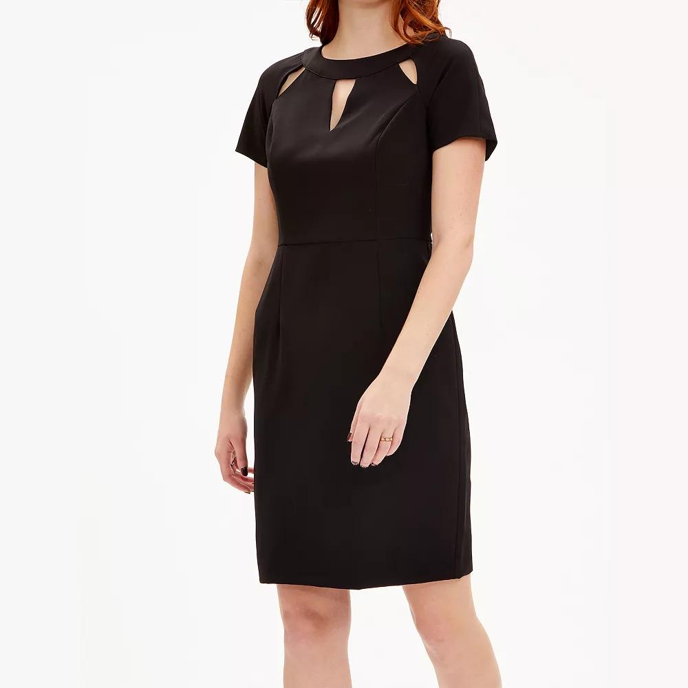 Women's Focus By Shani Keyhole Cutout Crepe Dress,  Product Image