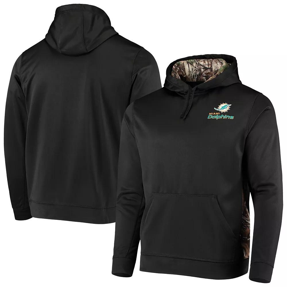 Men's Dunbrooke Black/Realtree Camo Miami Dolphins Logo Ranger Pullover Hoodie,  Product Image