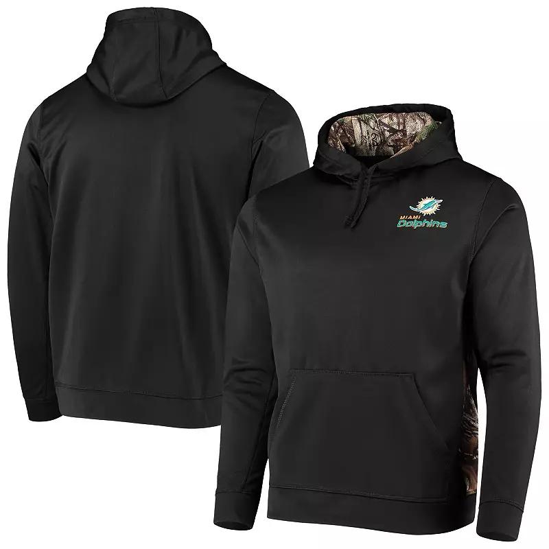 Men's Dunbrooke Black/Realtree Camo Miami Dolphins Logo Ranger Pullover Hoodie,  Product Image