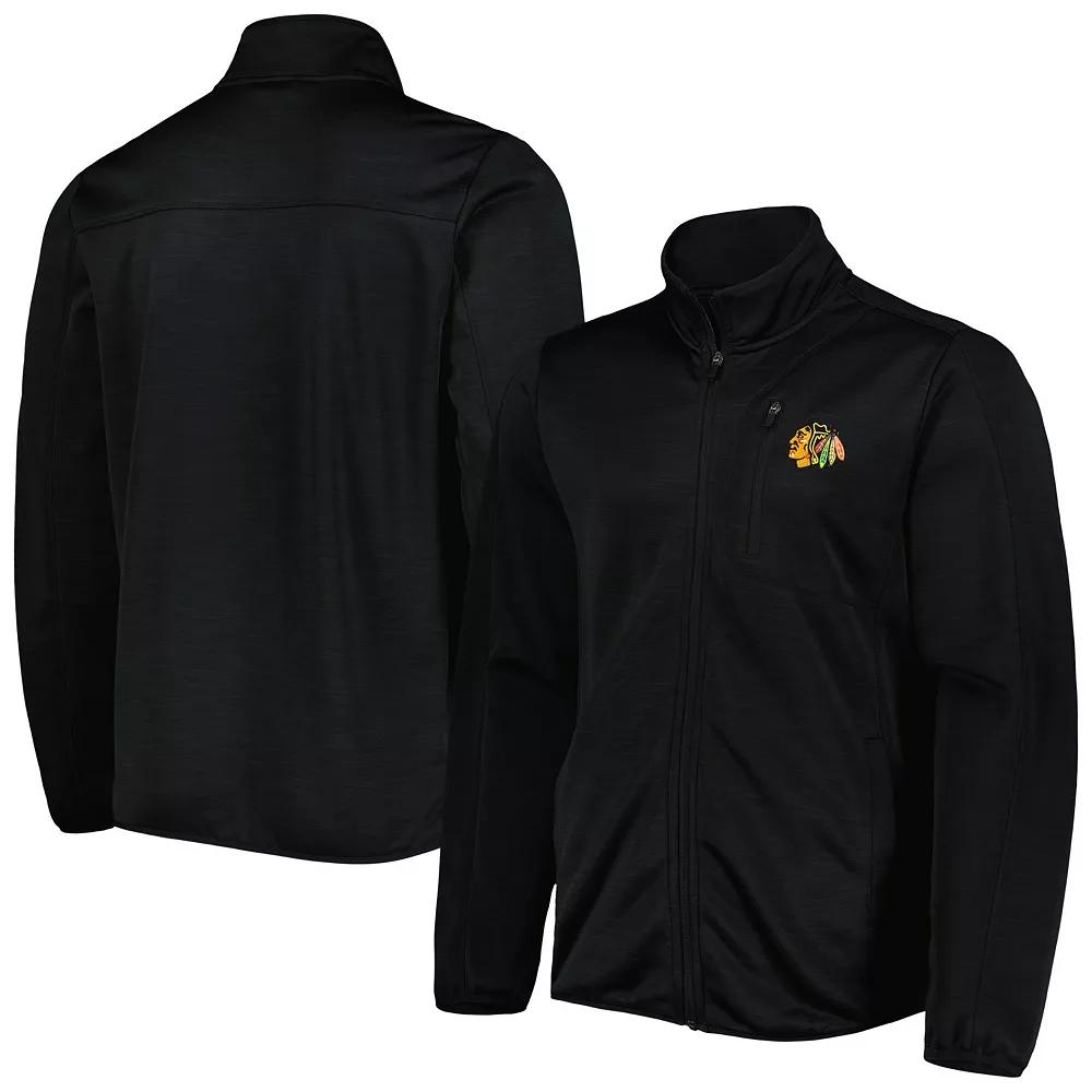 Men's G-III Sports by Carl Banks Black Chicago Blackhawks Closer Transitional Full-Zip Jacket, Size: Large Product Image