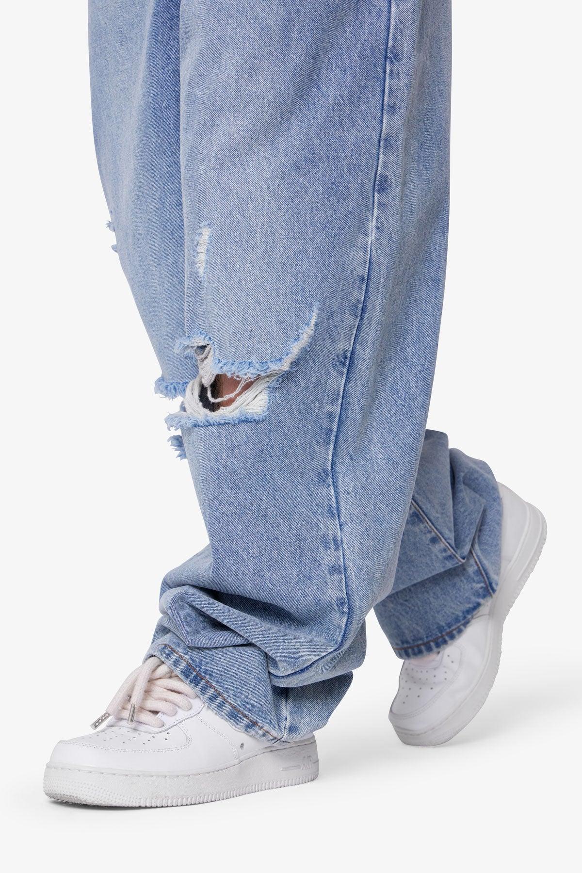 Ultra Baggy Blowout Denim - Washed Vintage Blue Product Image