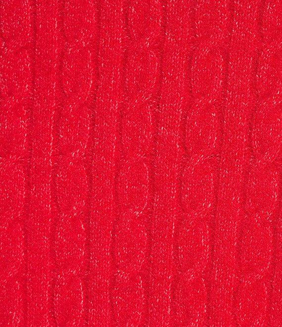 Things Between Cable Knit Button Front Short Sleeve Cardigan Product Image