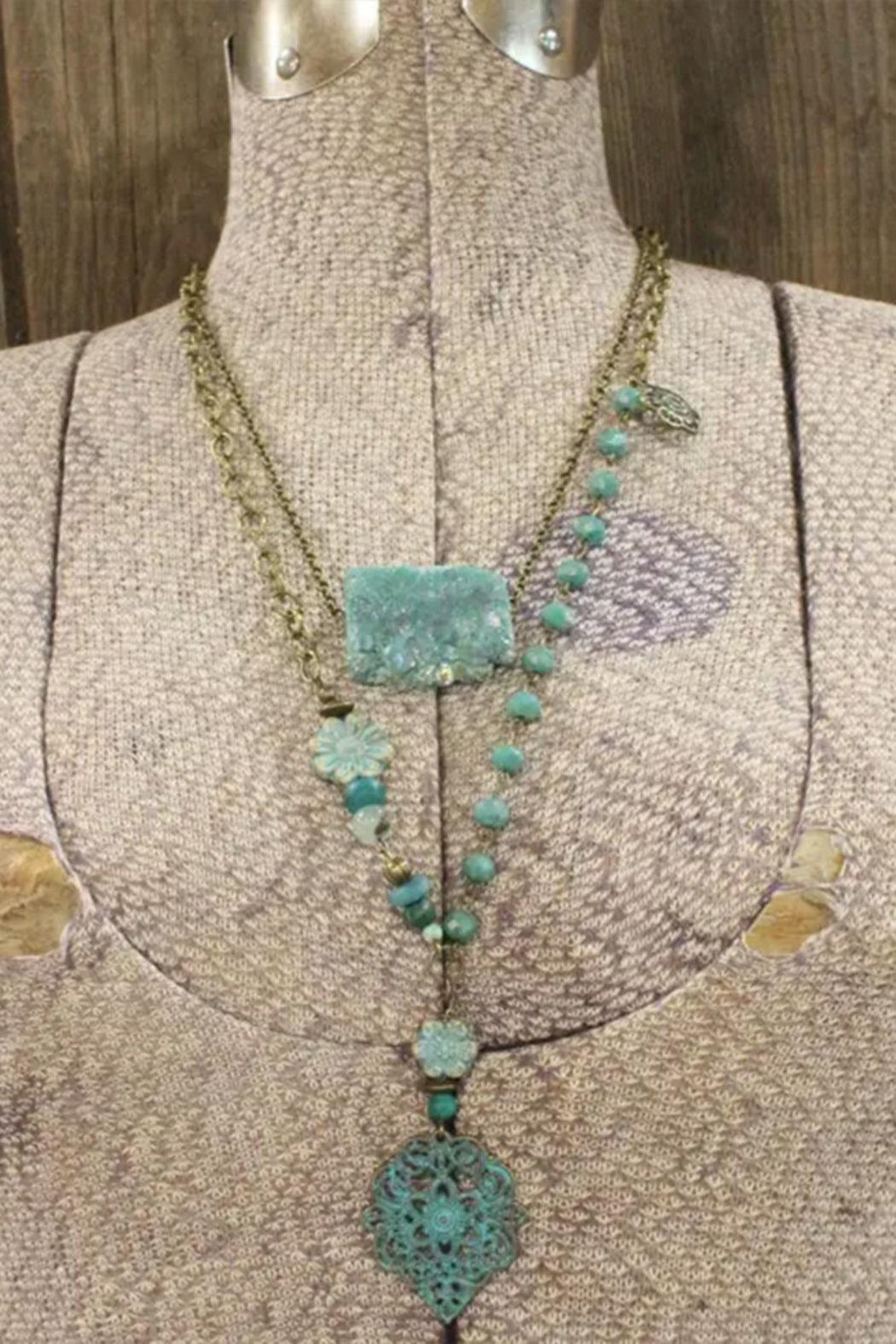 Czech Flower Layered Necklace Product Image