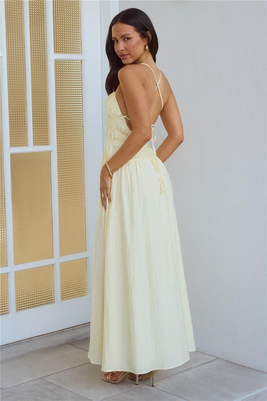 Sunkissed Serenity Maxi Dress Yellow Product Image