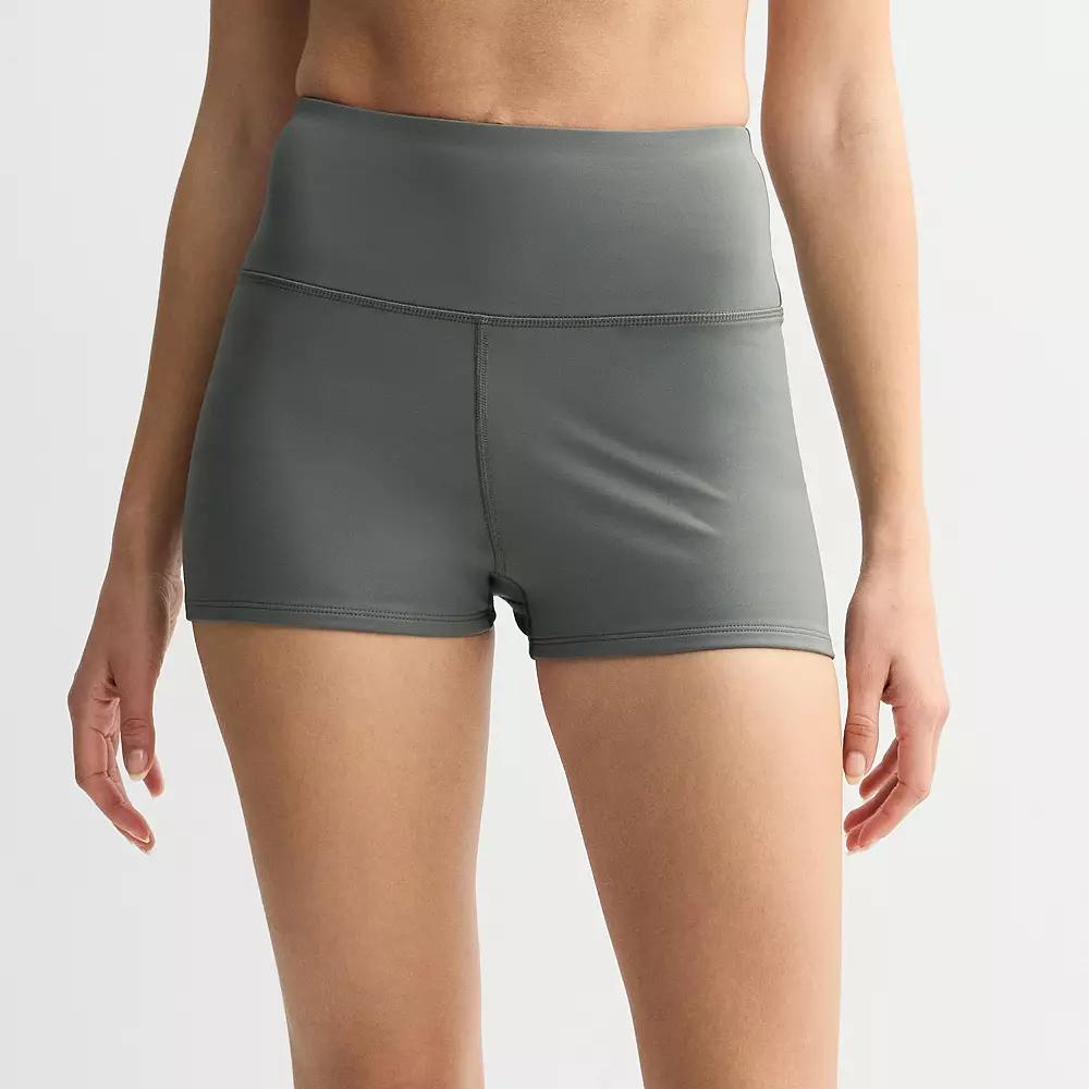 Women's FLX Swim To Gym Bike Shorts, Size: XL, Ashen Silver Product Image