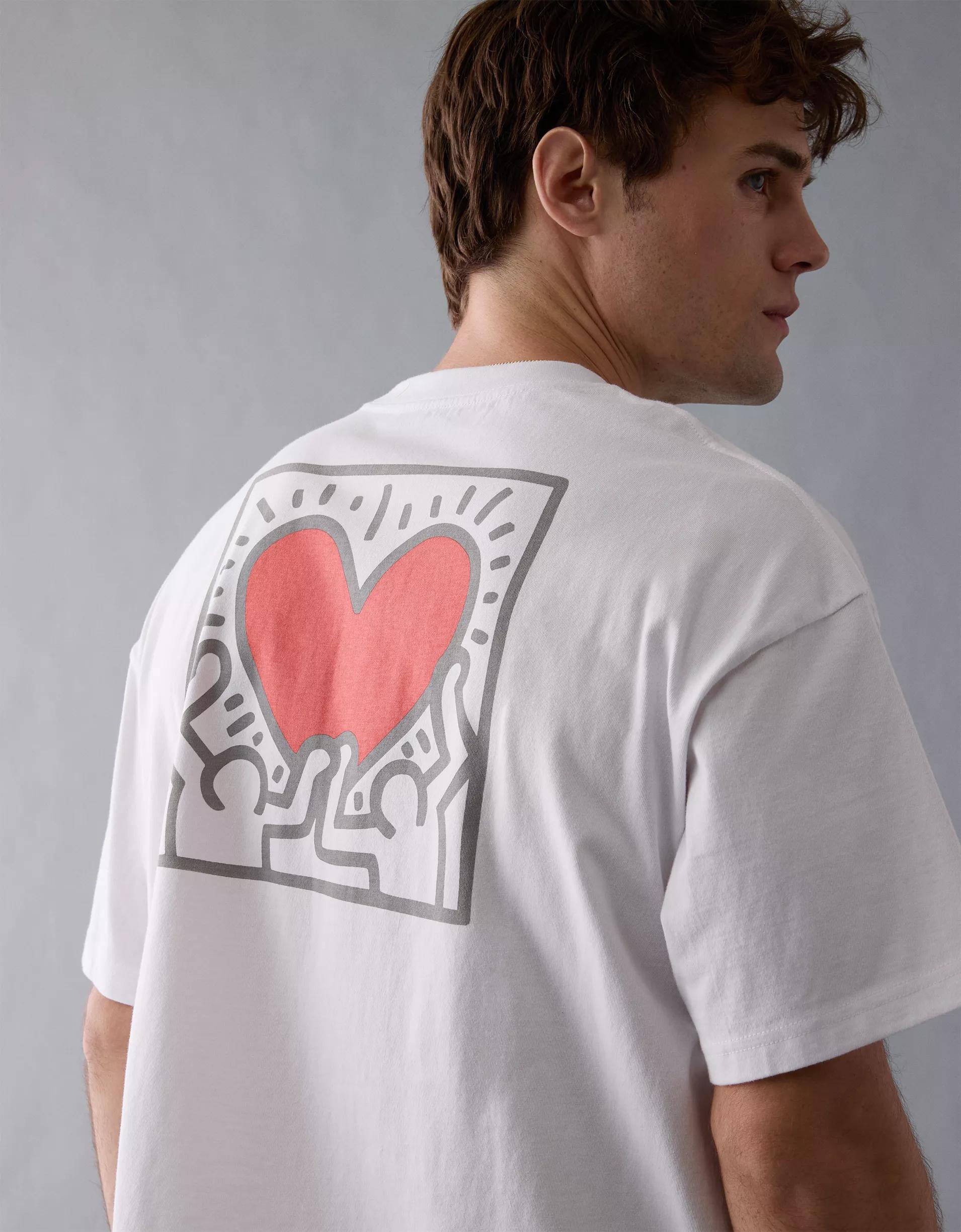 AE Boxy Keith Haring Graphic T-Shirt Product Image