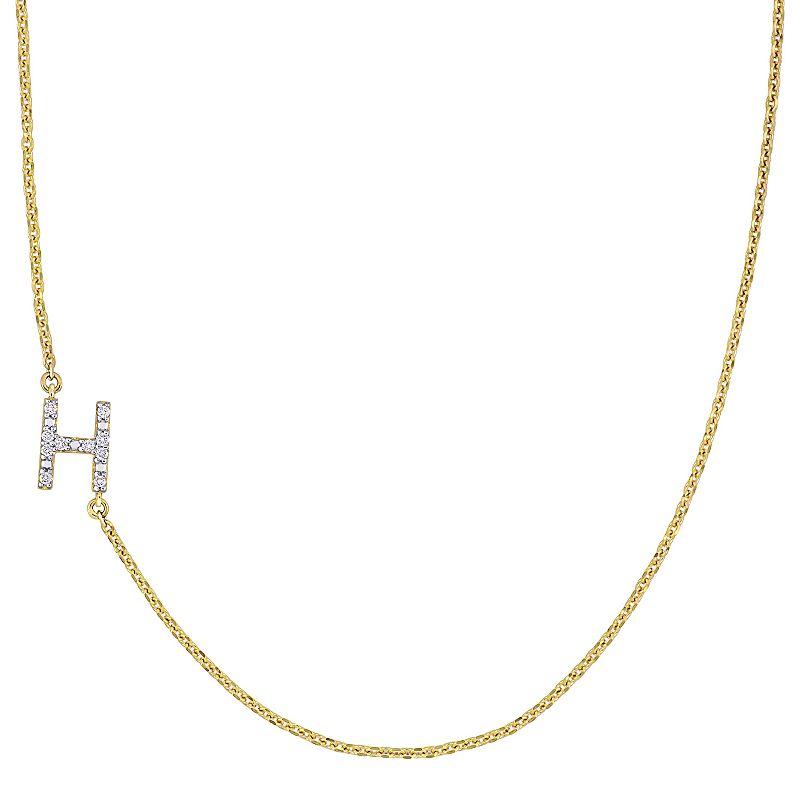 Stella Grace 14k Gold Diamond Accent Initial Necklace, Women's,  Product Image