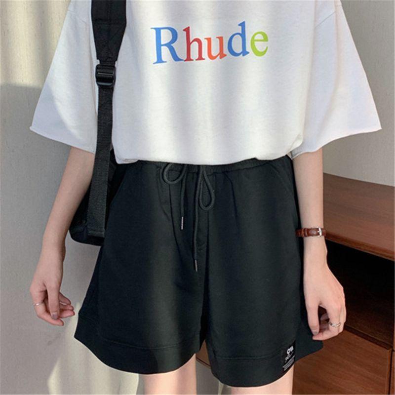 High Waist Wide-Leg Sweatshorts Product Image