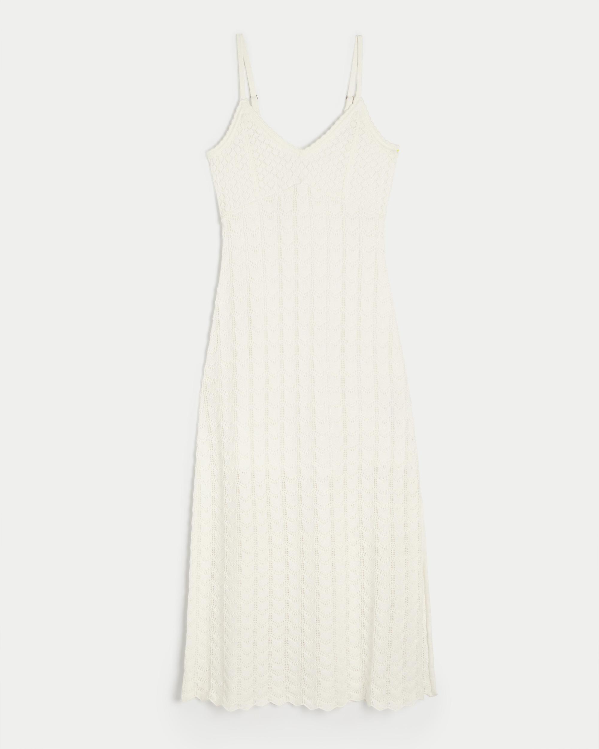 Crochet-Style Midi Dress Product Image