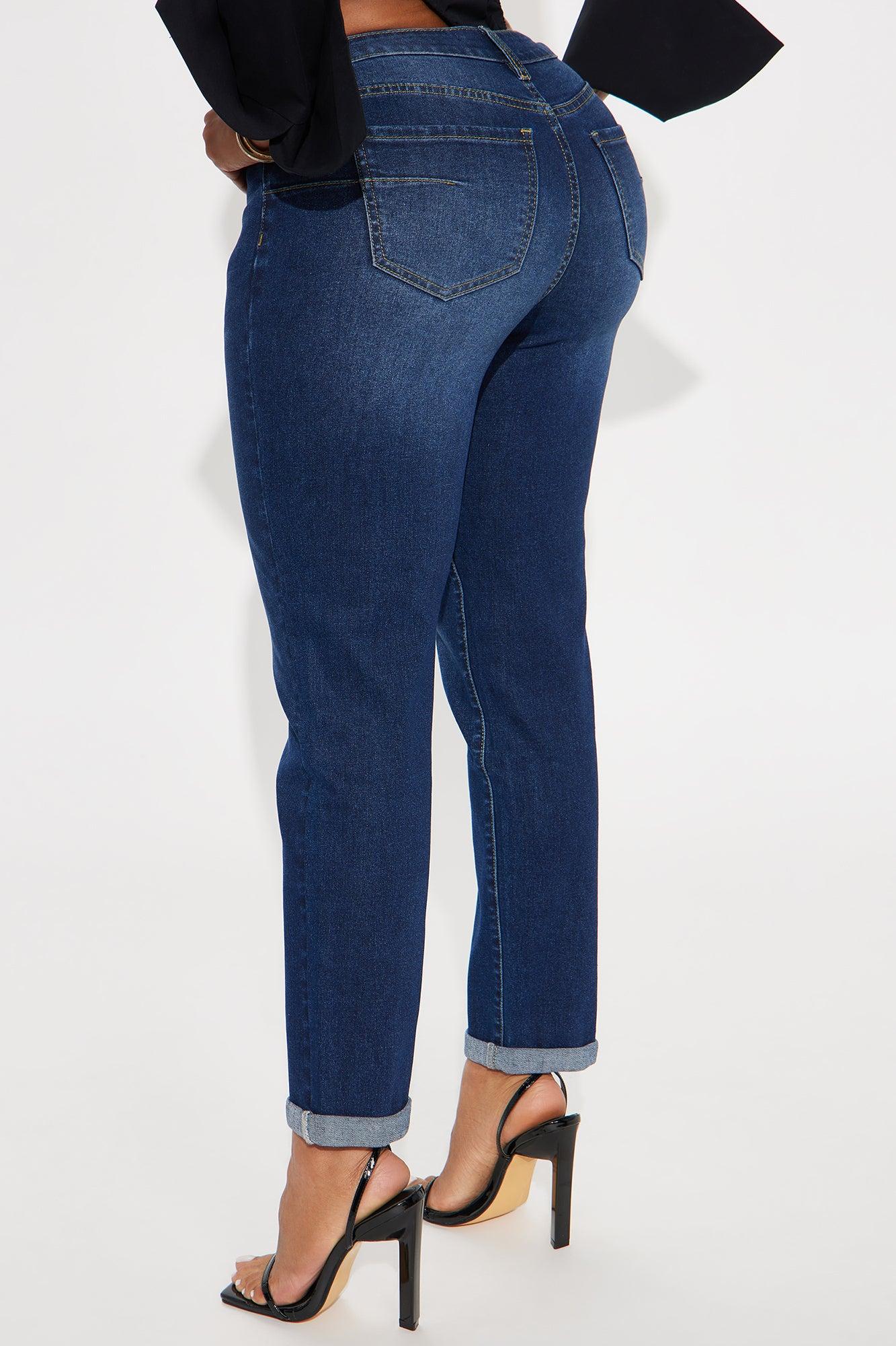 Clara Super Stretch Sculpting Mom Jeans - Dark Wash Female Product Image