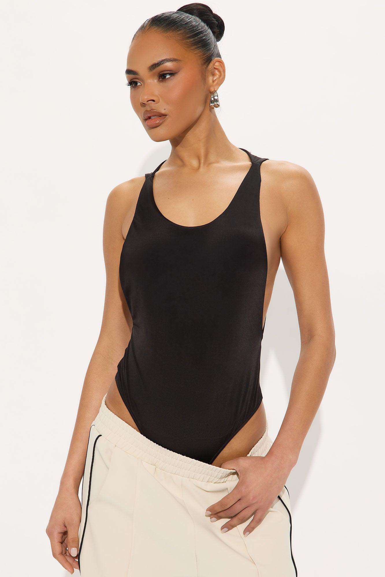 Martina Double Lined Bodysuit - Black Product Image