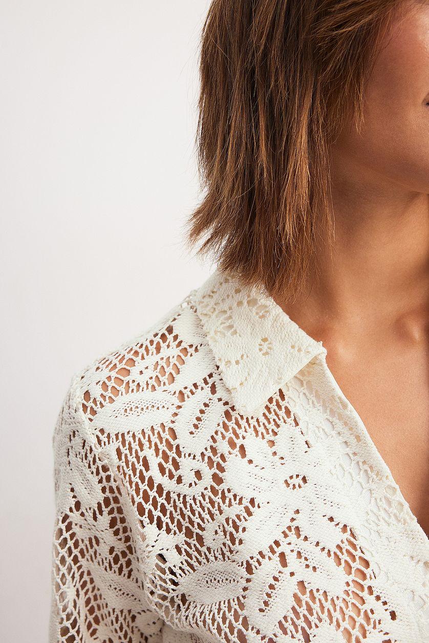 Oversized Crochet Shirt Product Image