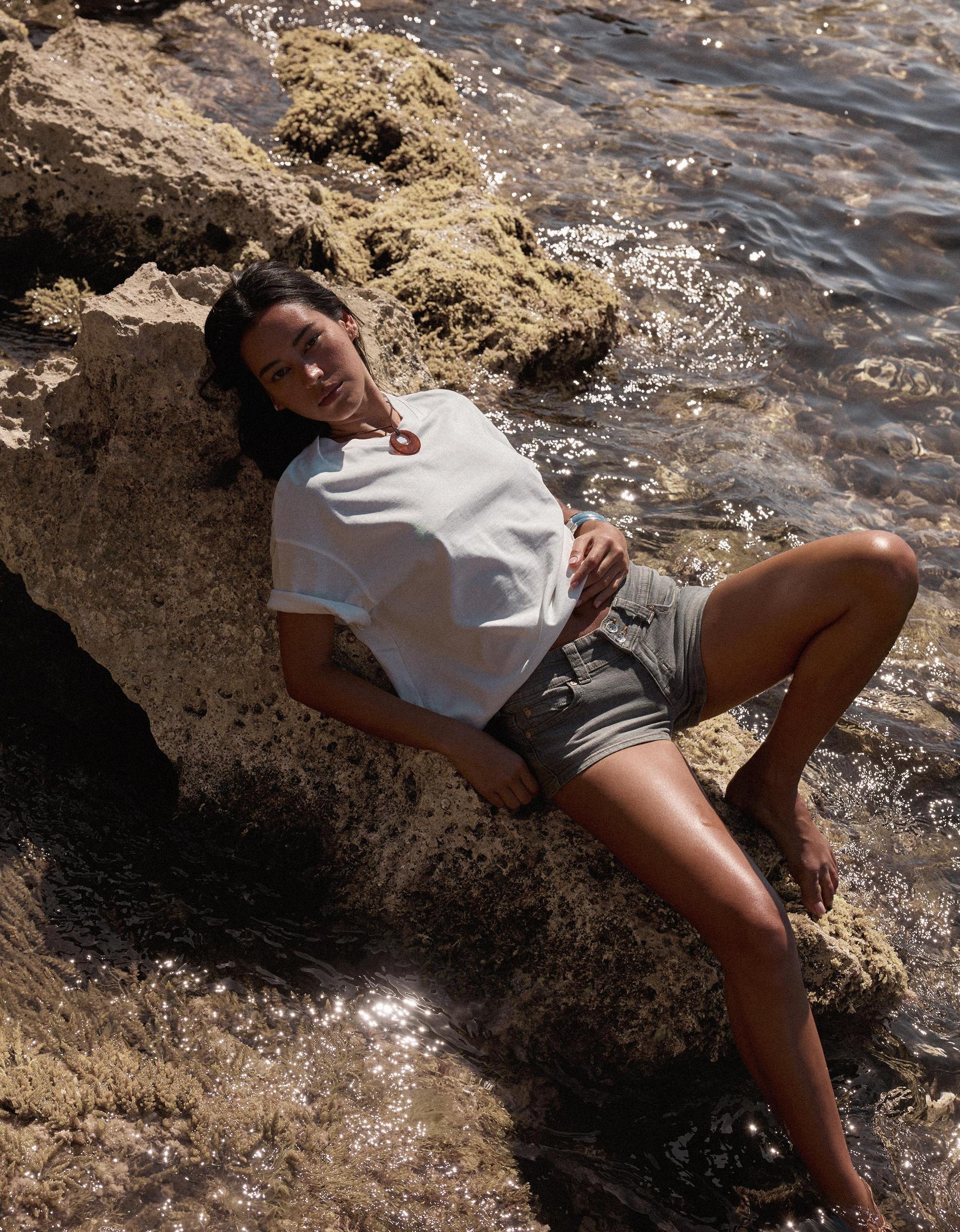 Mini denim shorts Product Image