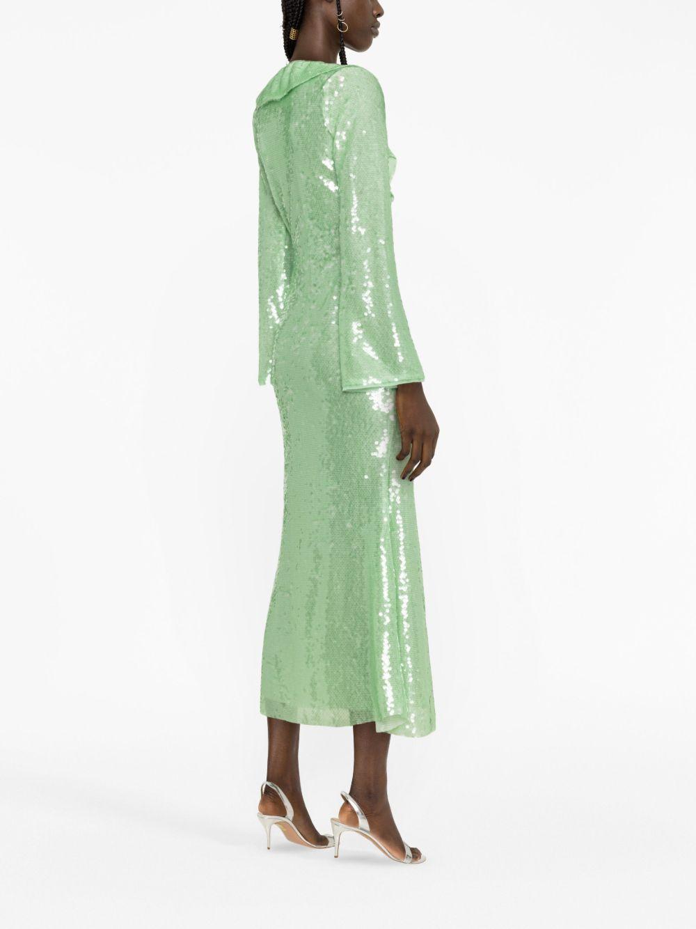 sequin-embellished V-neck midi dress Product Image