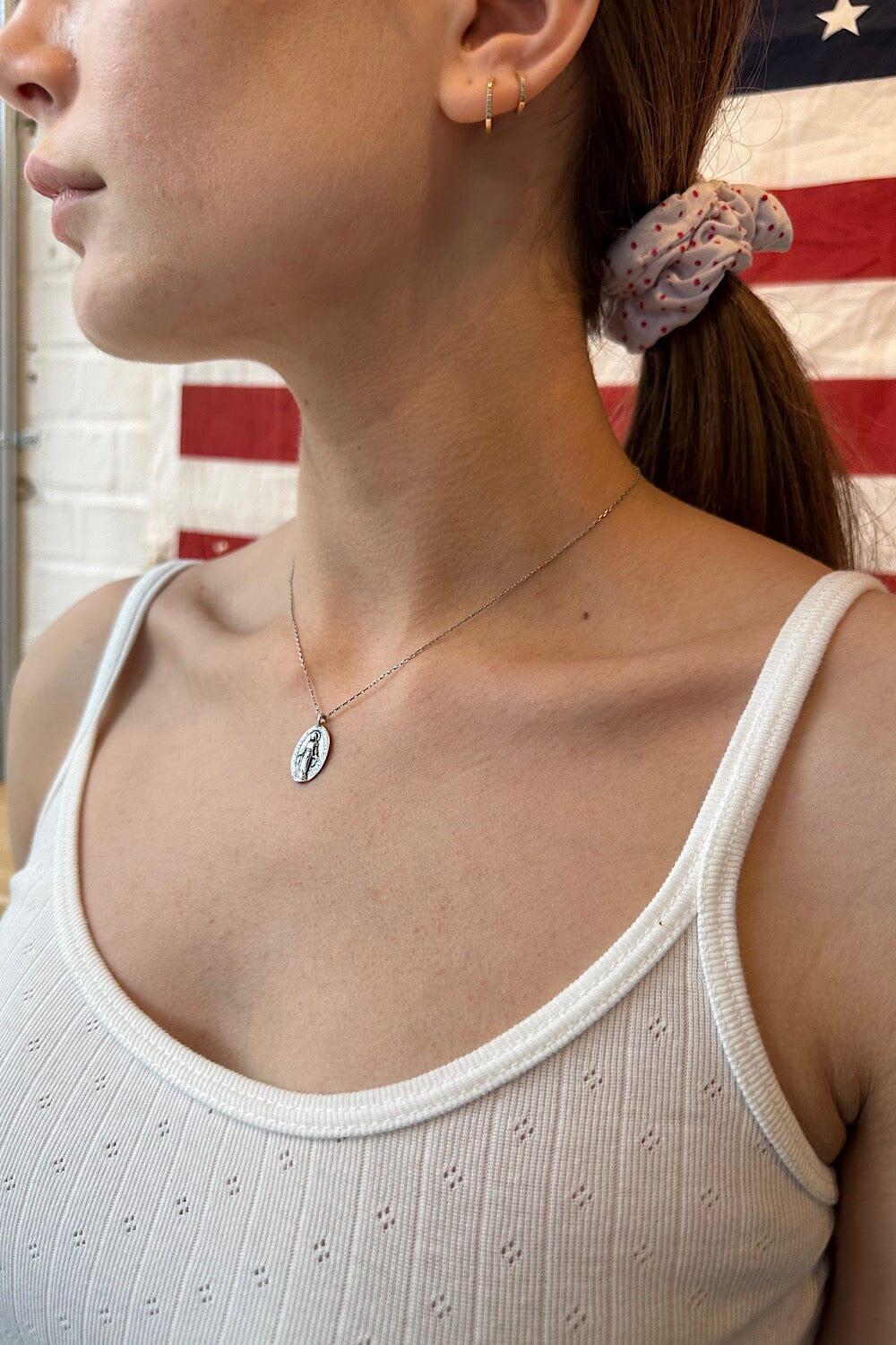 Virgin Mary Locket Necklace Product Image