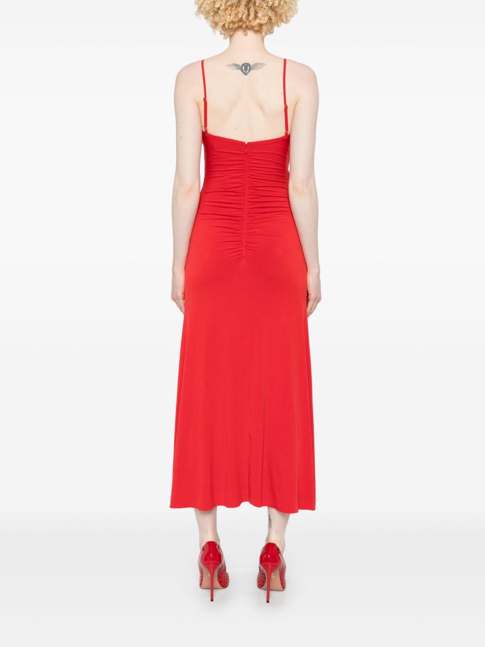 floral-appliqué midi dress Product Image