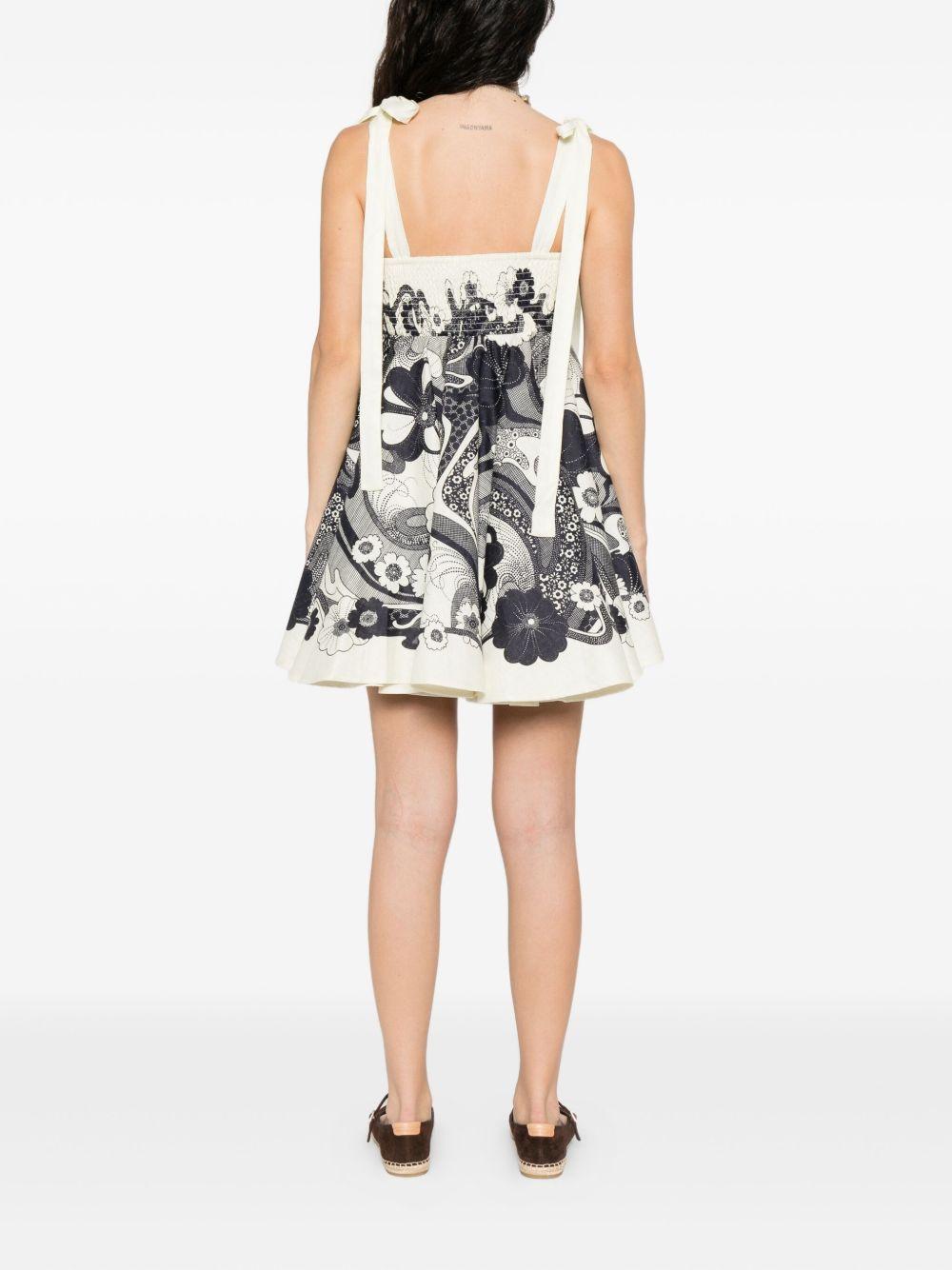 Mickey floral-print mini dress Product Image