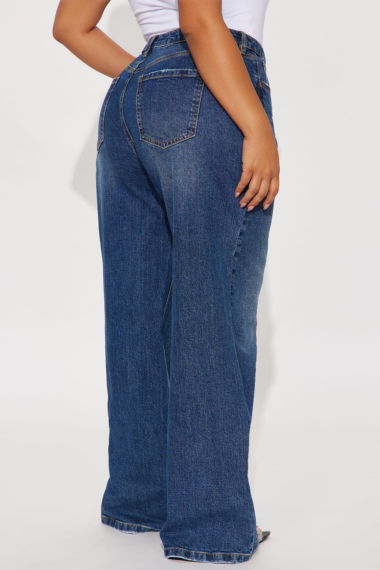 Downtown Wide Leg Denim Jeans - Medium Wash Female Product Image