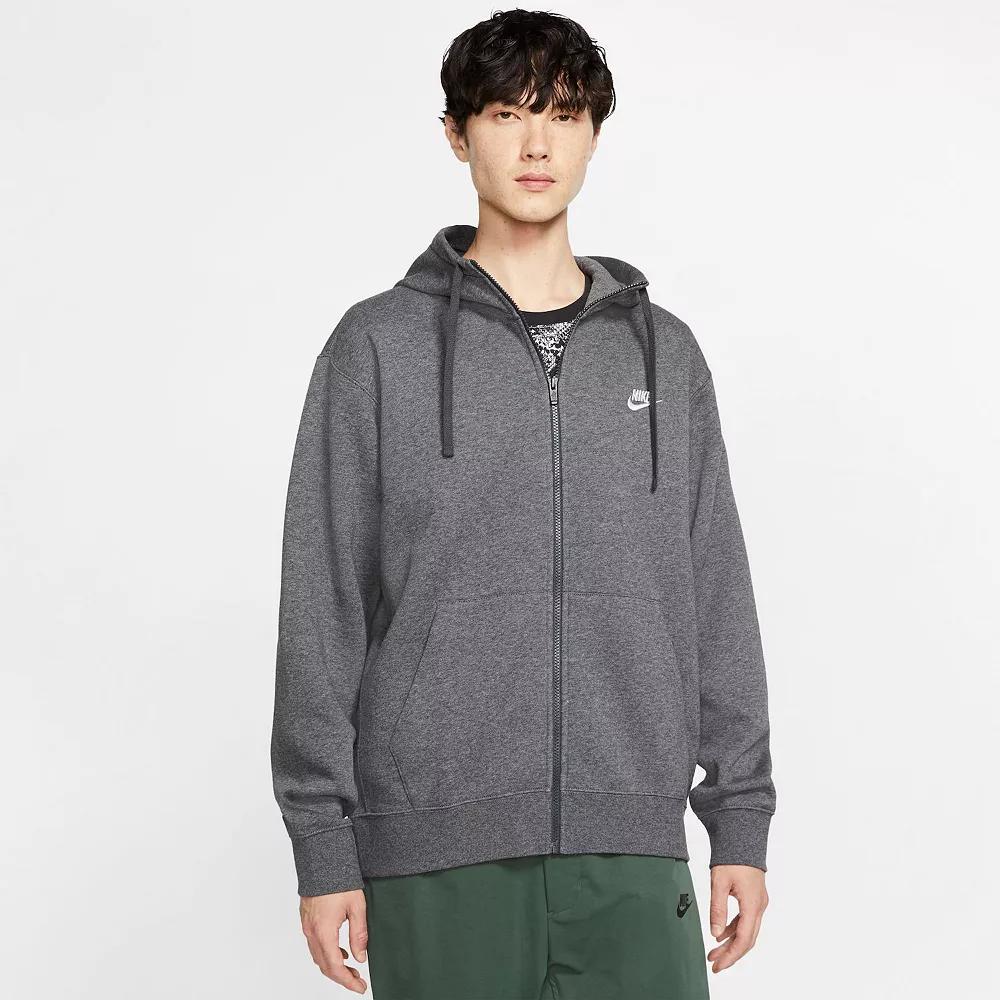 Mens Nike Sportswear Club Fleece Full-Zip Hoodie | BV2645-100 Product Image