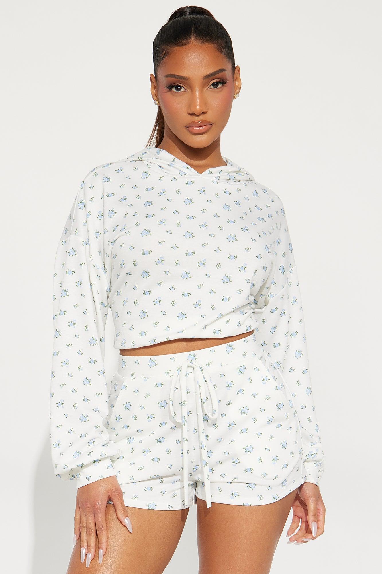 Maddie Ditsy Floral Short Set - Blue/combo Product Image