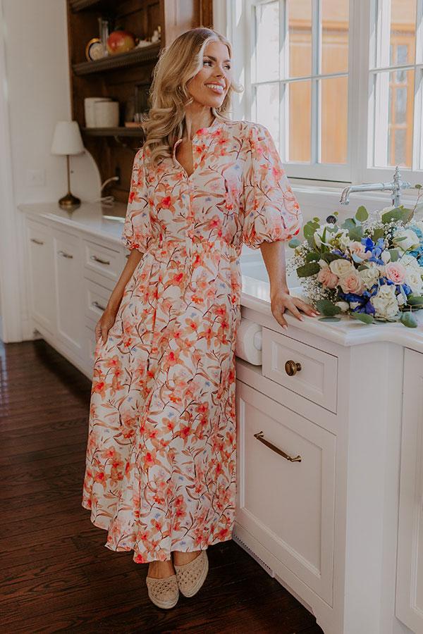 Bellini's Please Floral Midi Dress Product Image