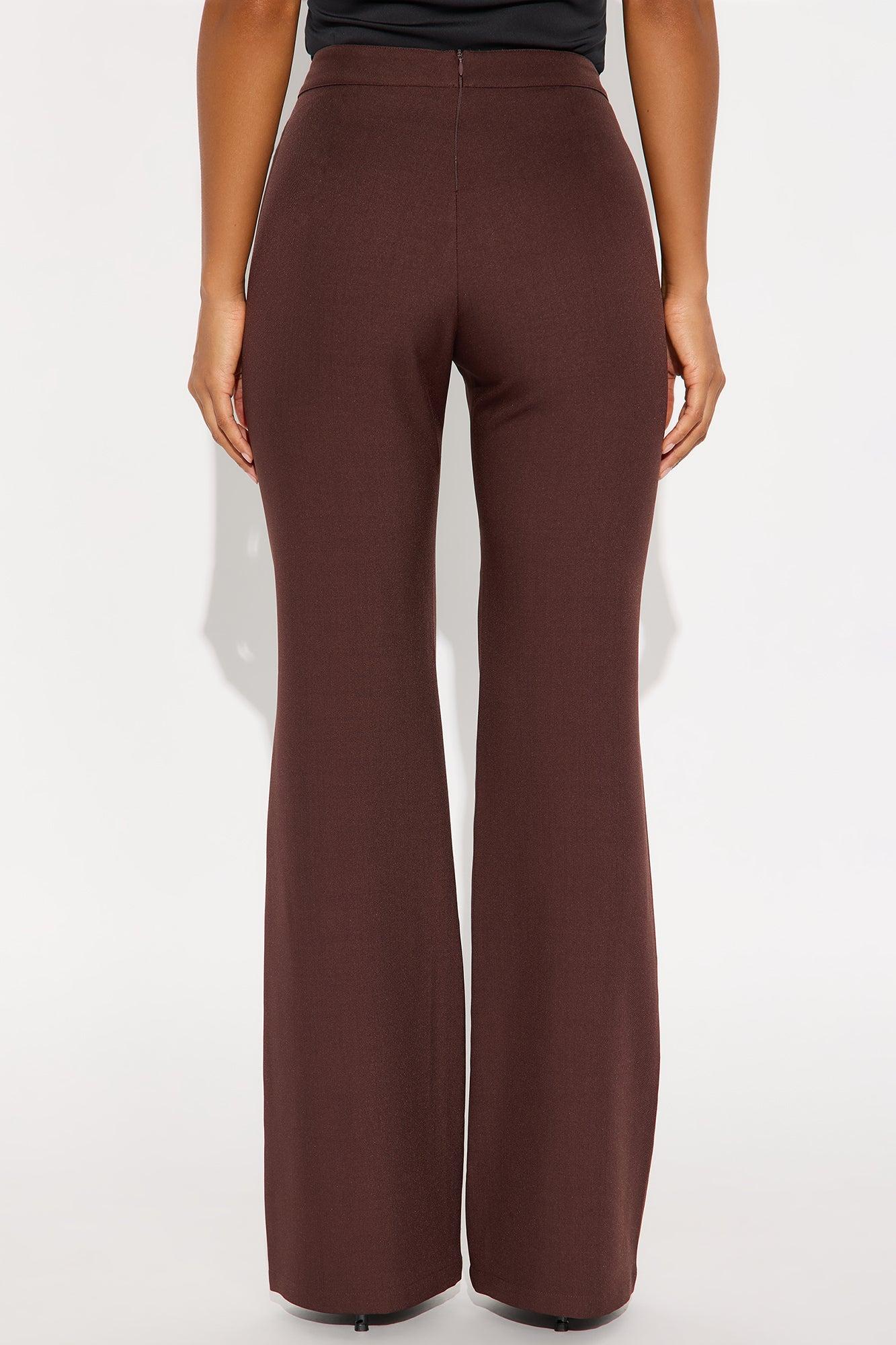 Abrina Twill Flare Pant - Chocolate Female Product Image